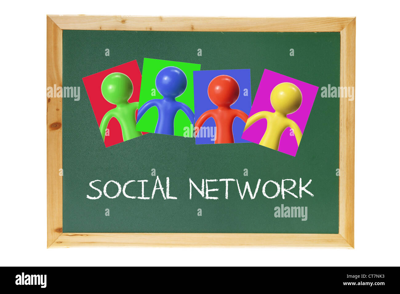 Tafel mit Social-Media-Konzept Stockfoto