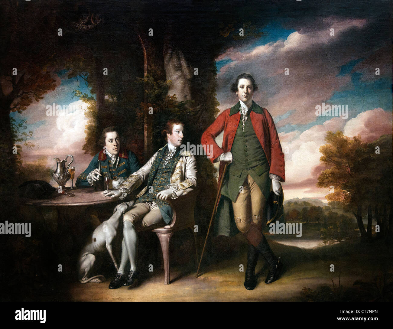 Die Honorable Henry Fane 1739 – 1802 mit Inigo Jones und Charles Blair 1761 Sir Joshua Reynold englische Vereinigtes Königreich Stockfoto