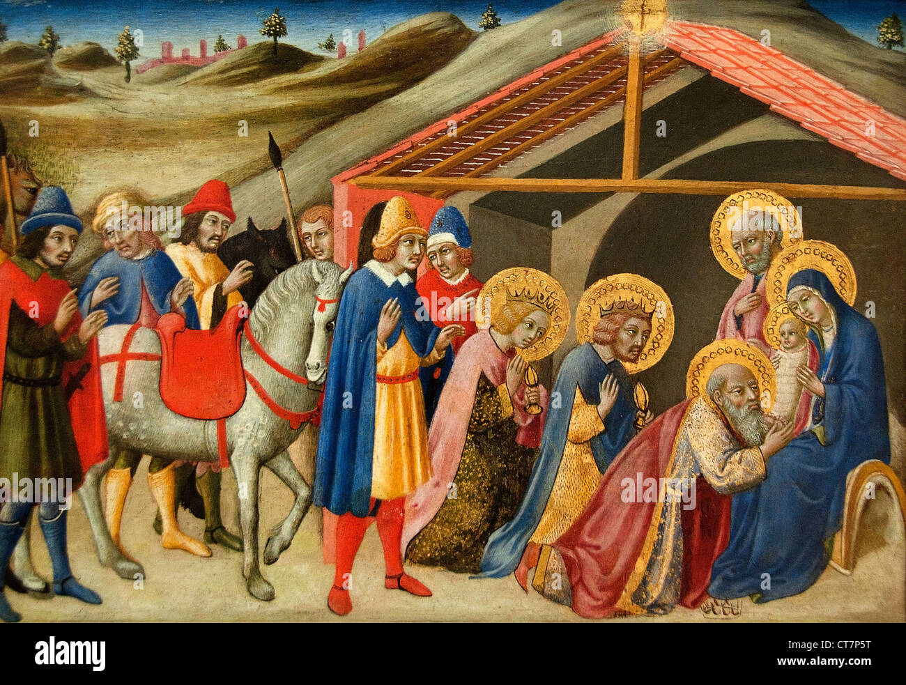 Die Anbetung der Heiligen drei Könige 1470 Sano di Pietro - Ansano di Pietro di Mencio1405 – 1481 Siena Italien Italienisch Stockfoto