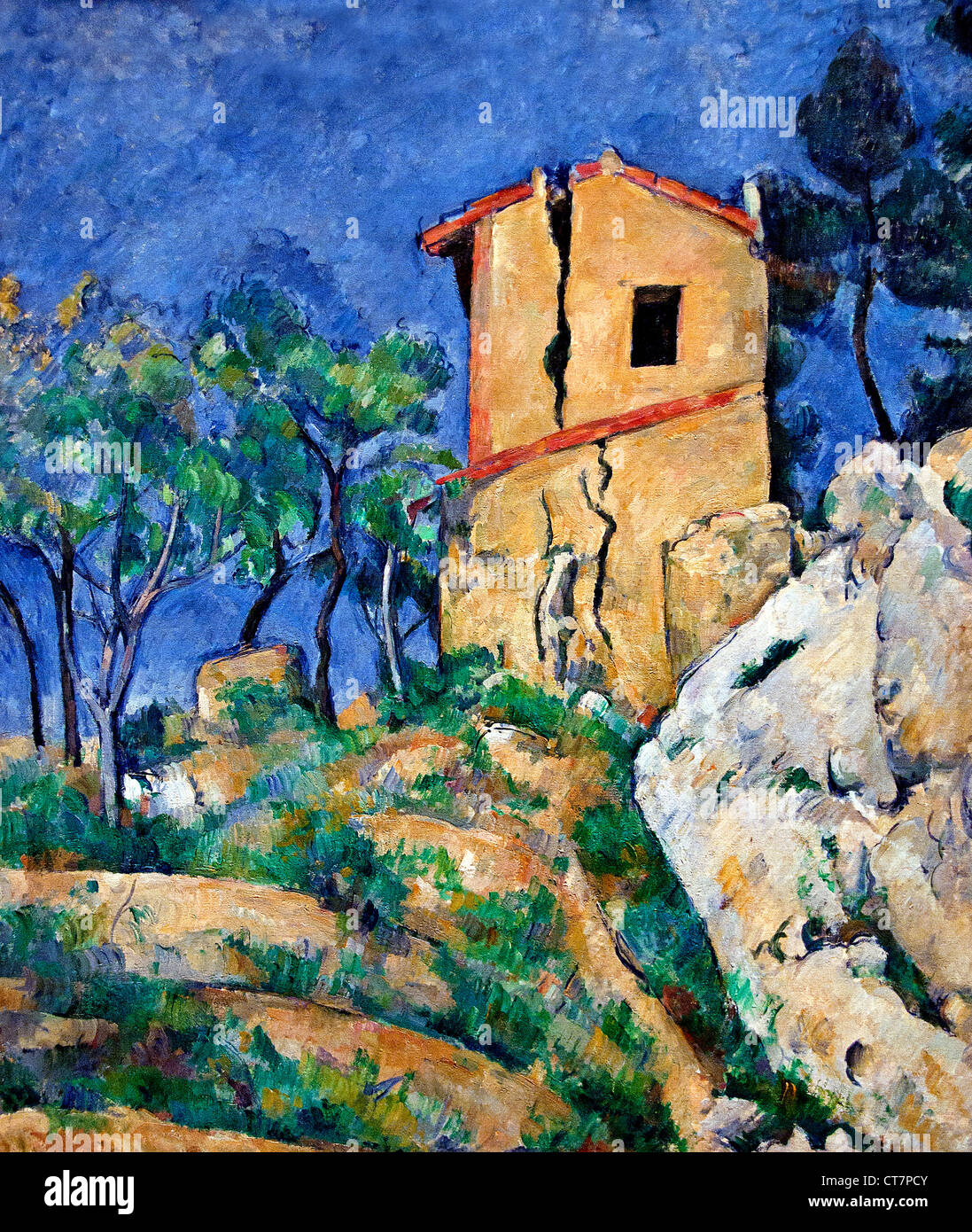 Das Haus mit dem rissige Wände 1892 Paul Cézanne 1839 – 1906 France Französisch Stockfoto