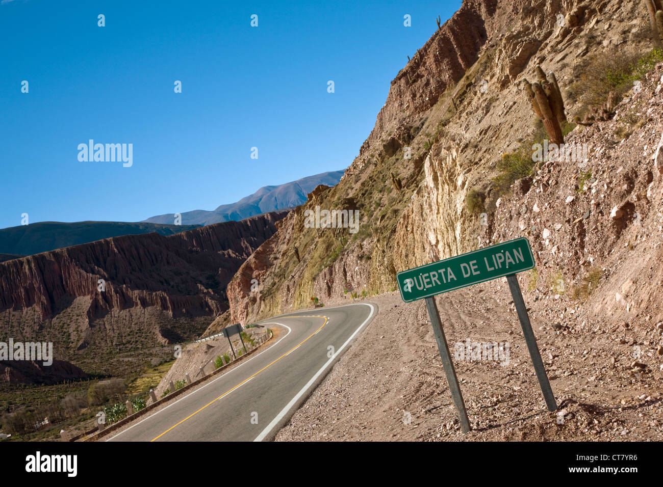 Landschaft von der Straße Stockfoto