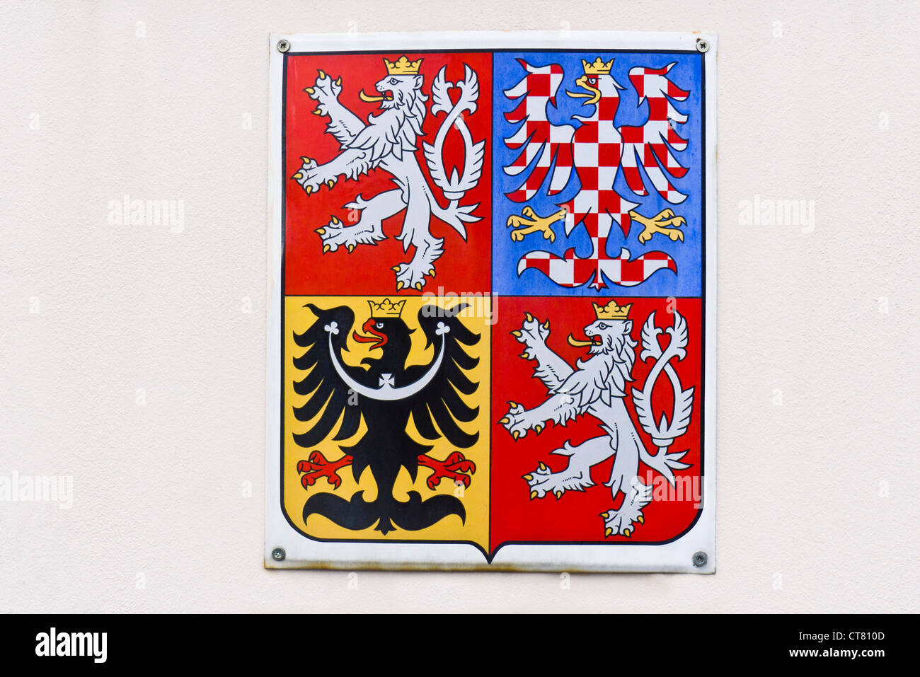 Wappenzeichen des Tschechien und Mähren Stockfoto