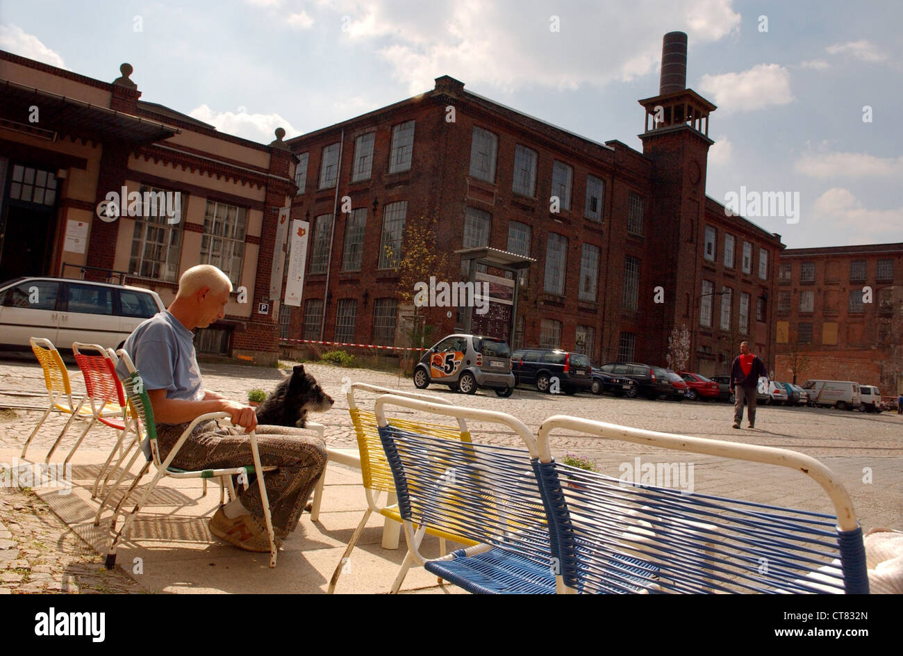 Leipzig, kommerziellen und künstlerischen Zentrum alte Cotton Mill Plagwitz Stockfoto