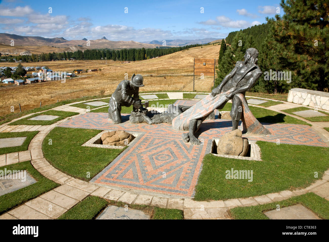 Skulpturen, über Christi nach Cerro De La Cruz Stockfoto