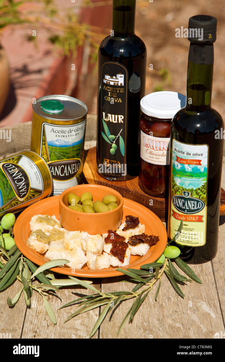 Laur Olivenfarm Produkte Stockfoto