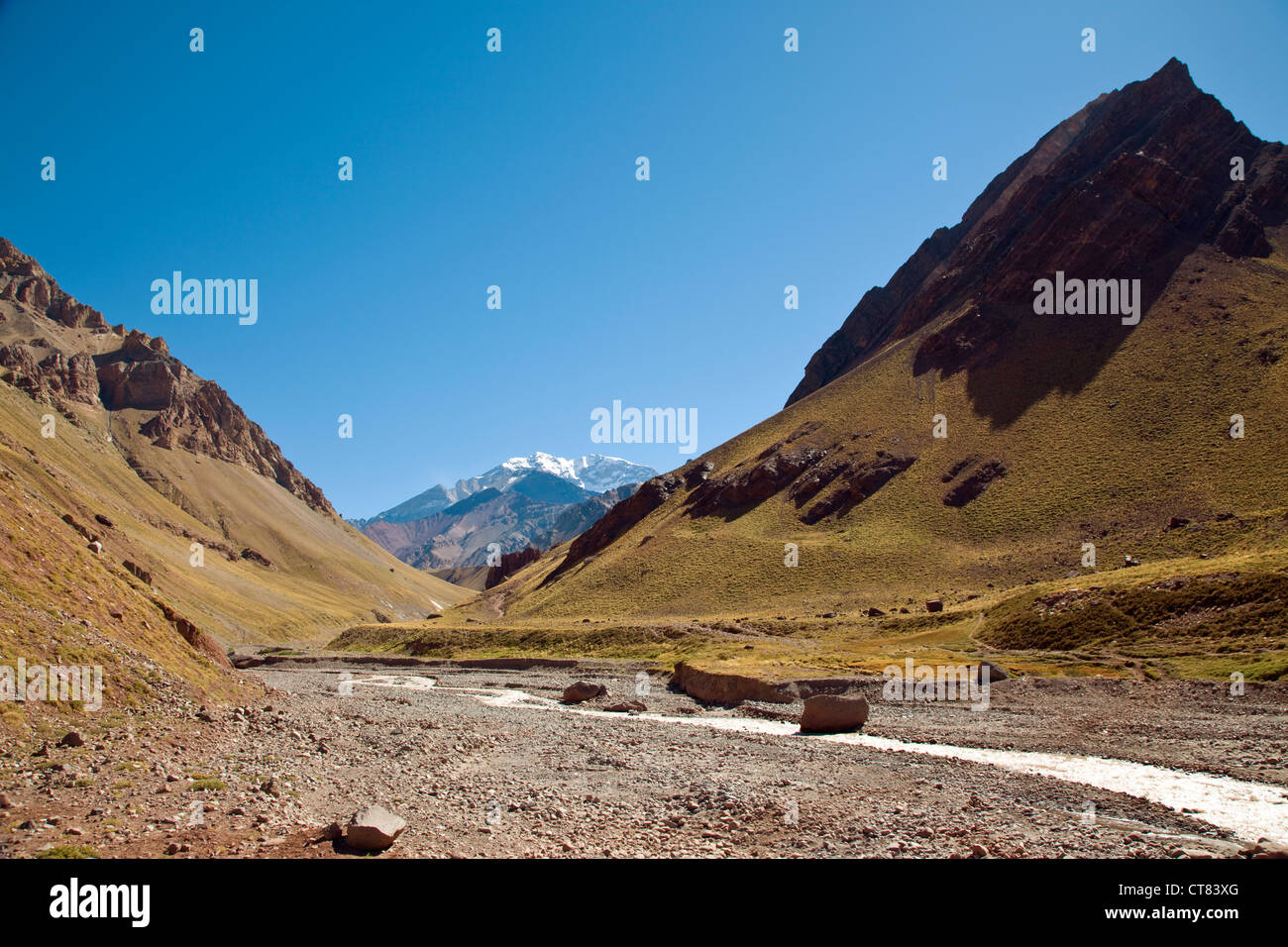 Ansicht des Cerro Aconcagua Stockfoto