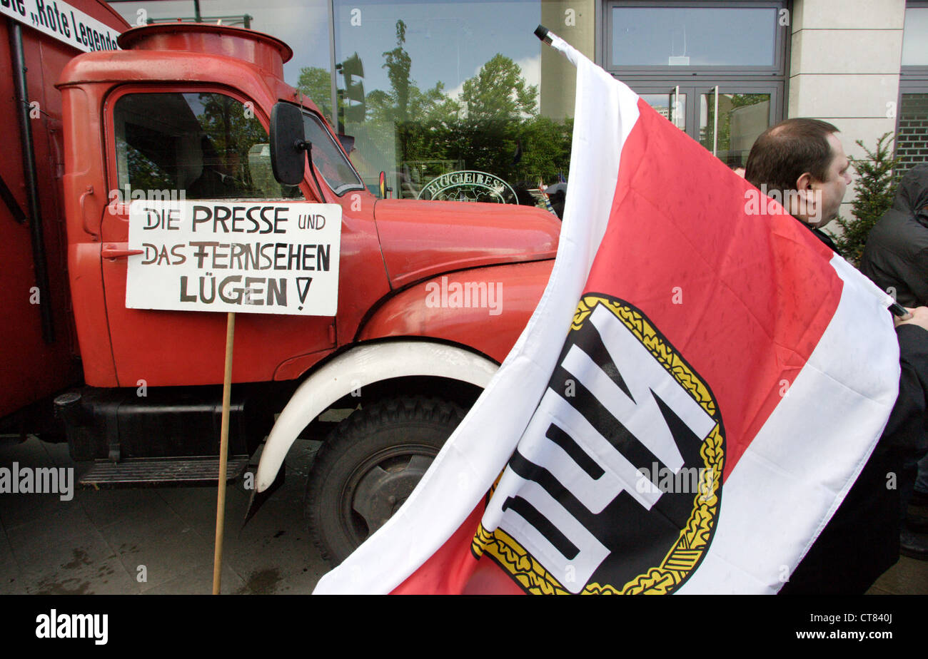 NPD-Kundgebung in Berlin Stockfoto