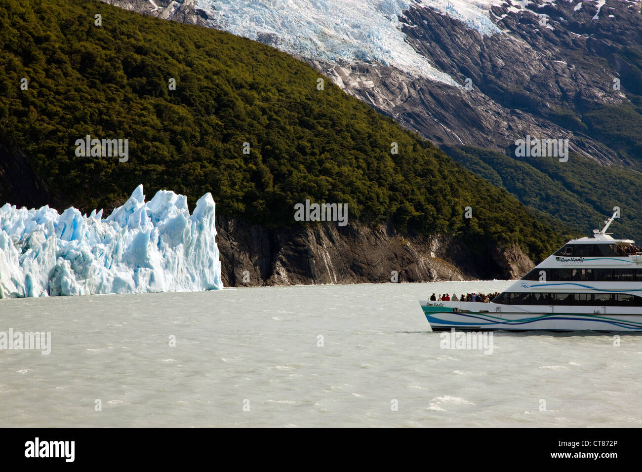 Glaciar Spegazzini von Brazo Spegazzini in den Lago Argentino Stockfoto