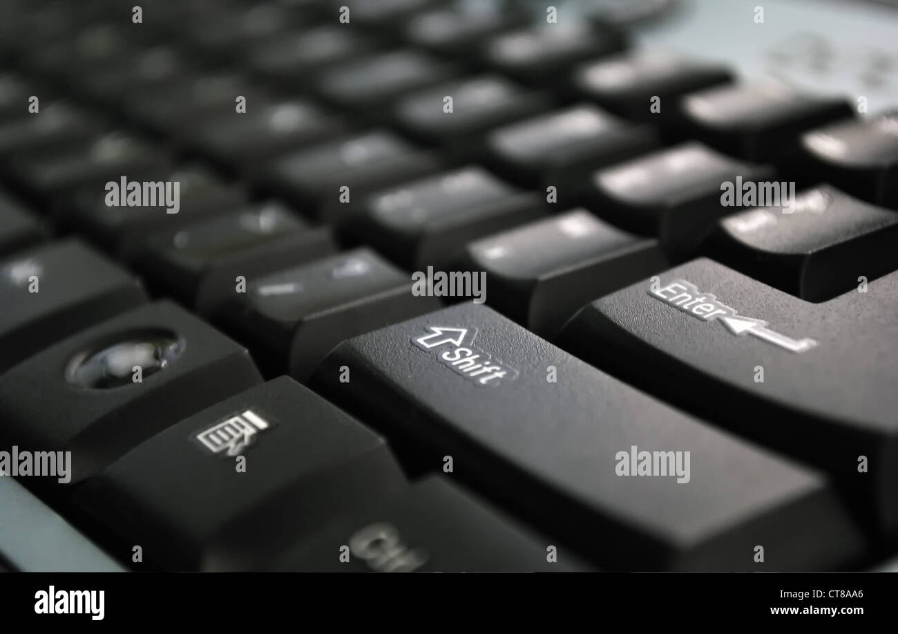 Schwarze Tastatur Stockfoto