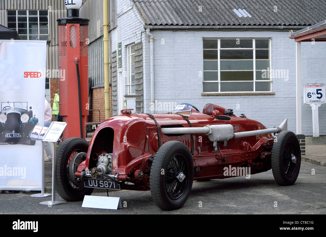 Brooklands Museum/VSCC doppelte zwölf 17.06.12 1929 Birkin Bentley auf die Bonhams-Anzeige. Stockfoto
