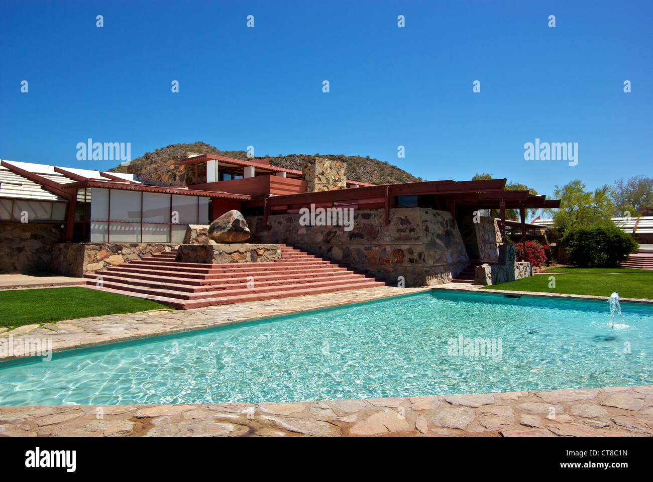 Holzdesign architektonische highlight Funktionen Frank Lloyd Wright Taliesin West Winter home Scottsdale AZ Stockfoto