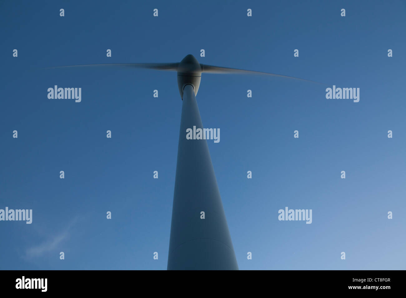 Windkraftanlagen mit Strom in die kleine Stadt Albany, Western Australia. Stockfoto