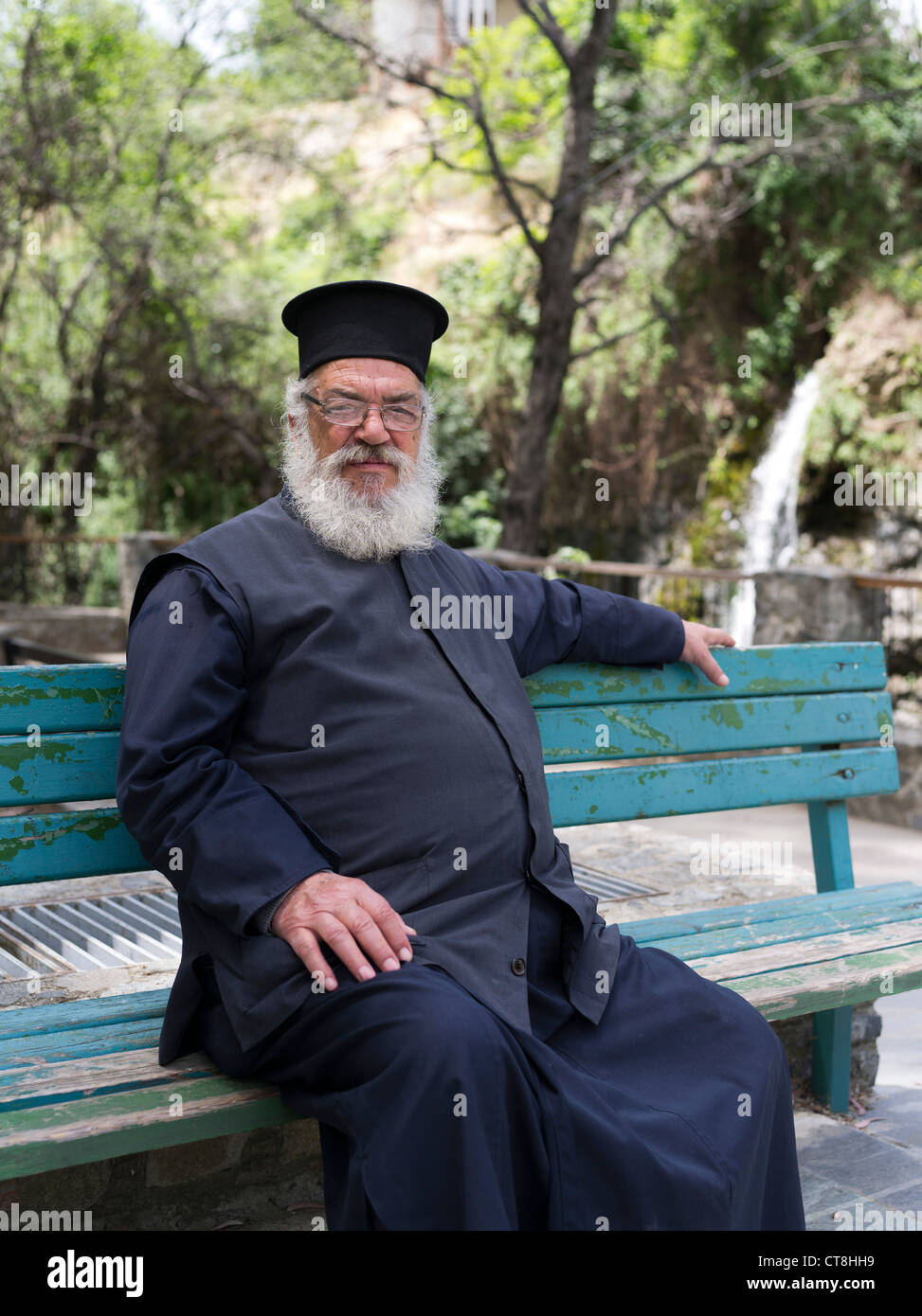 dh RELIGION Zypern griechische orthodoxe Priester Stockfoto