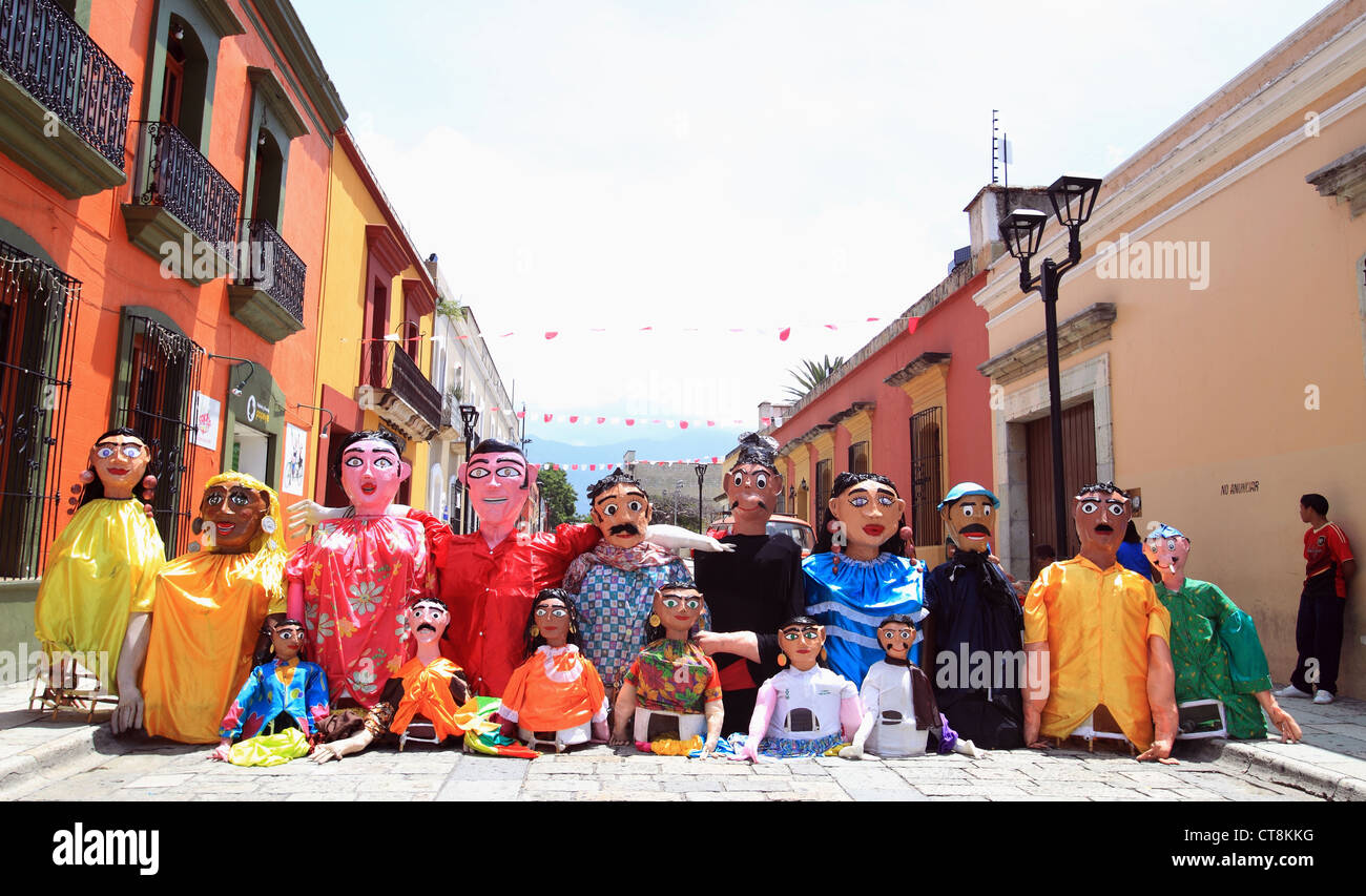 Riesige Marionetten in Oaxaca, Mexiko. Stockfoto