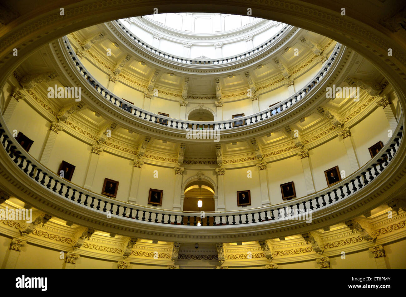 Innere der Texas State Capitol Gebäude. Austin, Texas, USA. Stockfoto