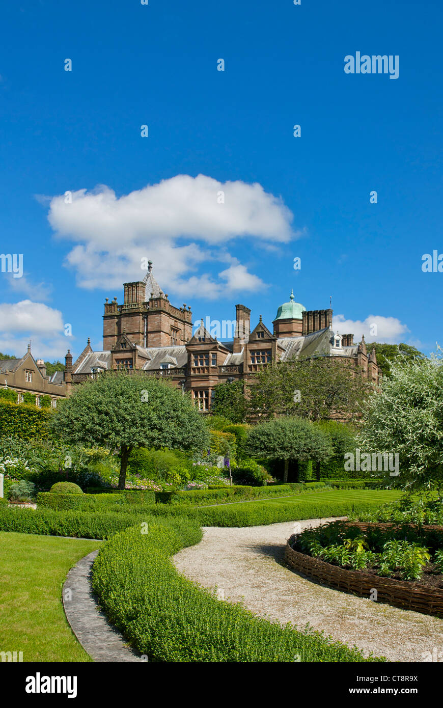 Die formale Gärten am Holker Hall, South Lakeland, Cumbria, England UK Stockfoto