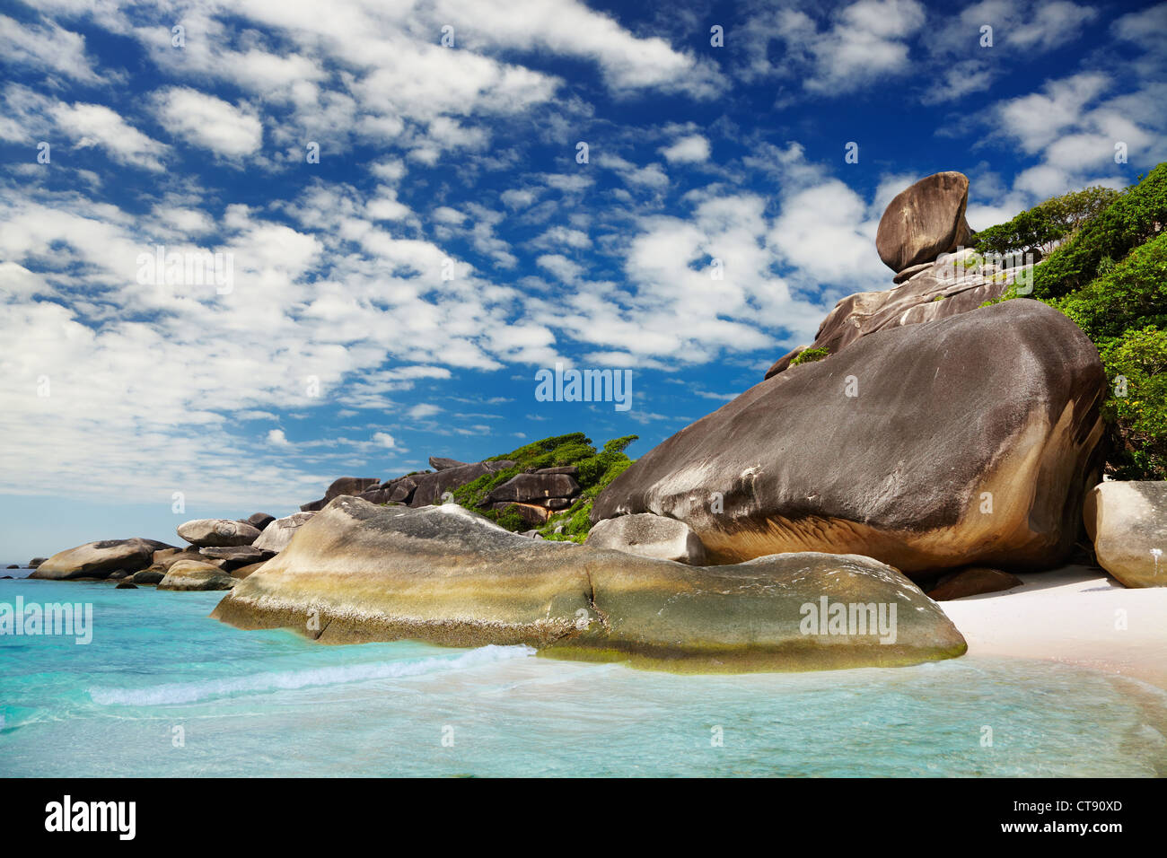 Tropischer Strand, Similan Inseln, Andamanensee, Thailand Stockfoto