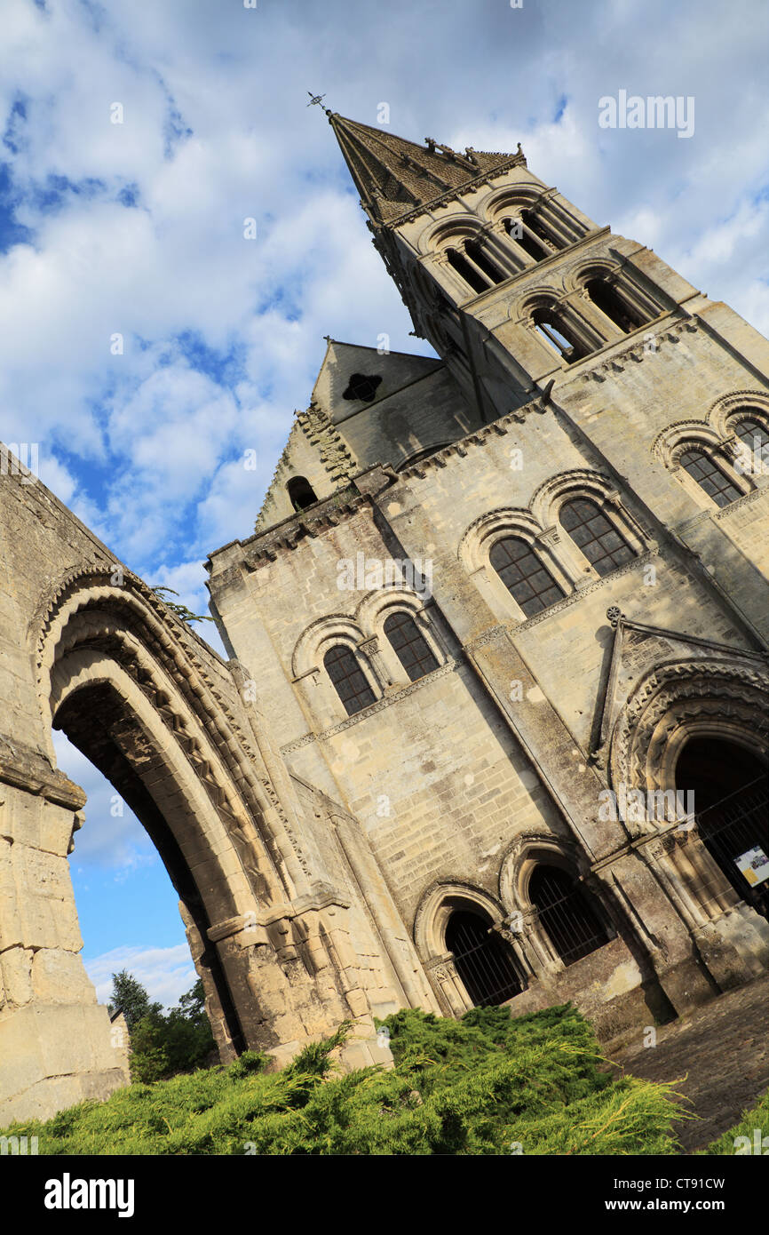 Kirche von Saint Leu, St Leu d'Esserent, Oise, Frankreich Stockfoto