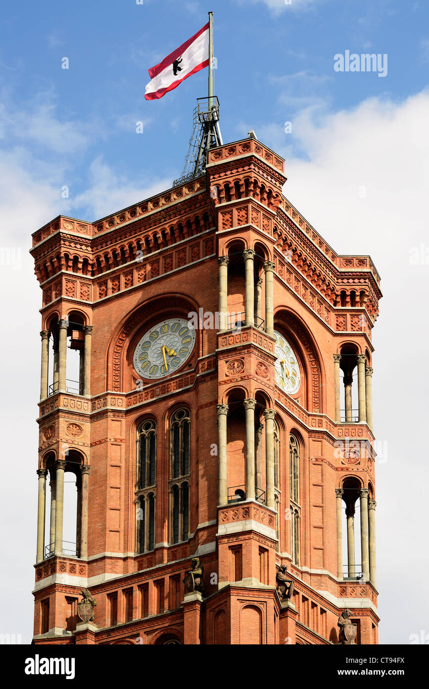Rotes Rathaus, Berlin (Detail Stockfotografie - Alamy