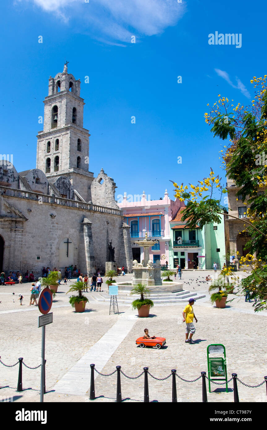Plaza de San Francisco, La Havanna, Kuba Stockfoto