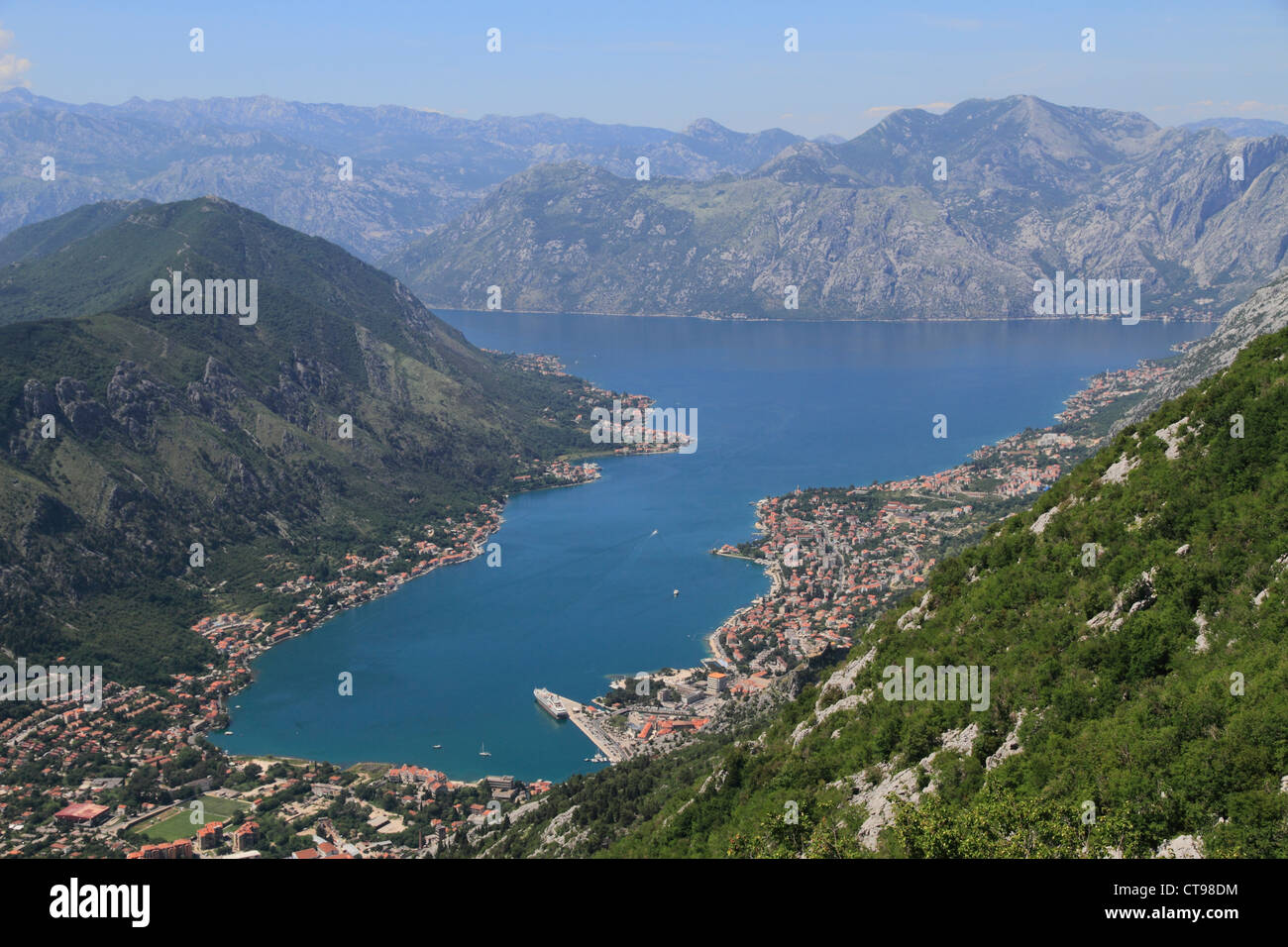 Bucht von Kotor Montenegro Stockfoto