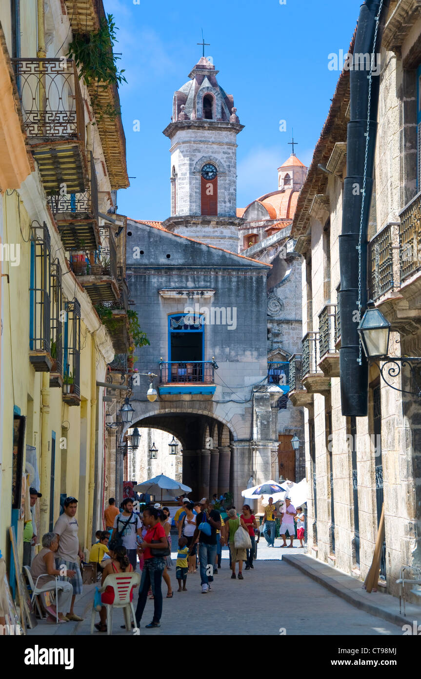Kolonialen Gebäuden, La Havanna, Kuba Stockfoto