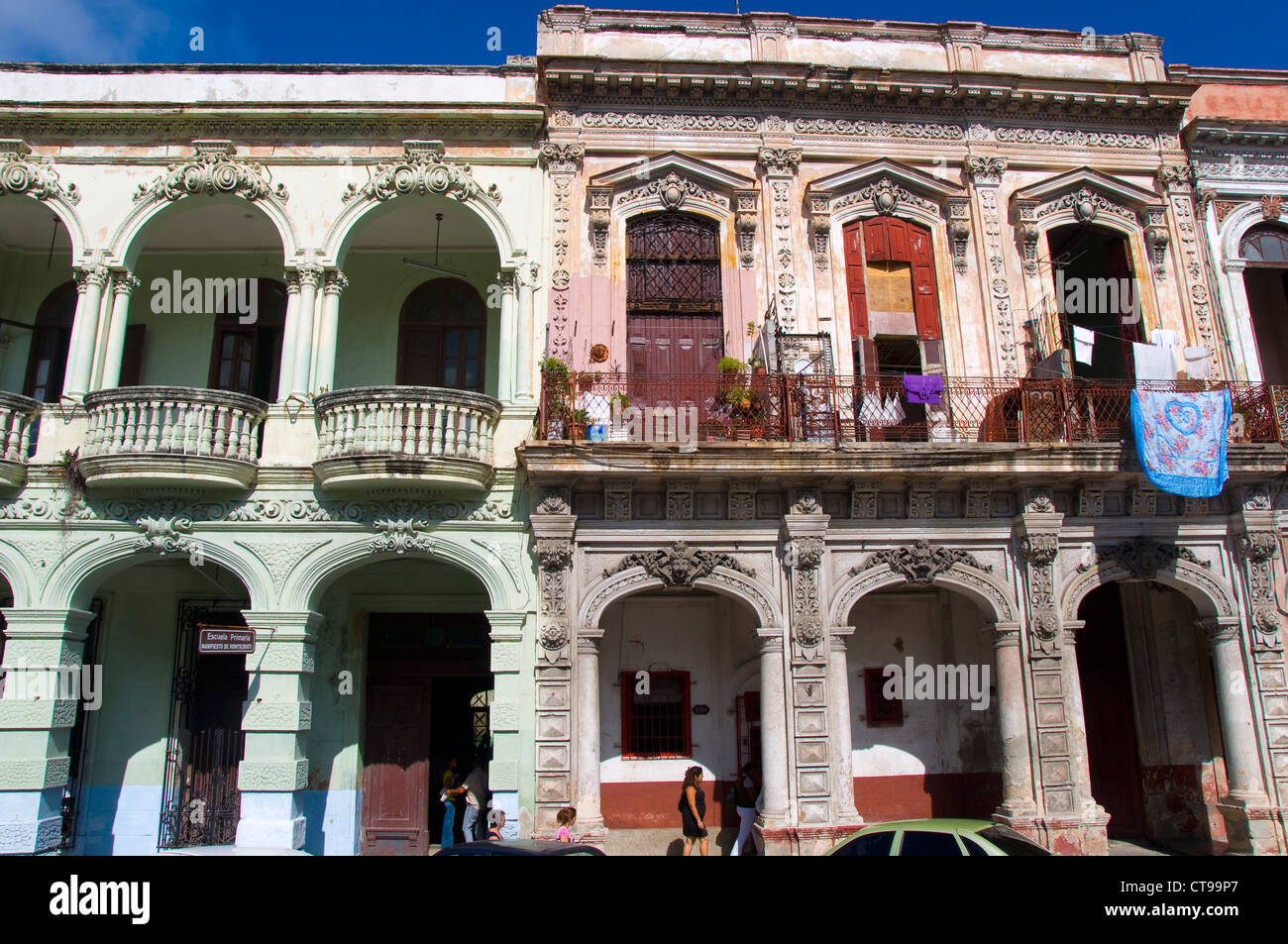 Kolonialen Gebäuden, La Havanna, Kuba Stockfoto