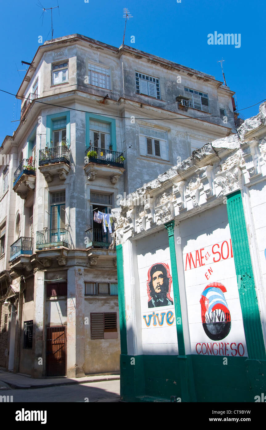 Che Guevara Wandbild, La Havanna, Kuba Stockfoto