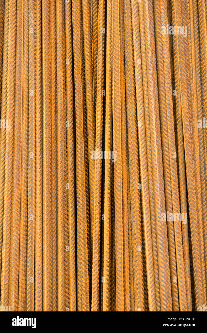 Eisenstangen in einer Baustelle Stockfotografie Alamy