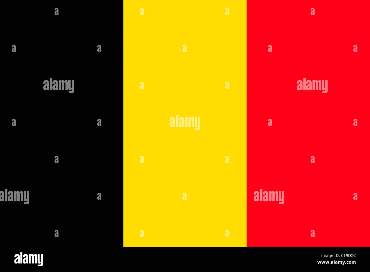 Flagge des Königreichs Belgien. Stockfoto