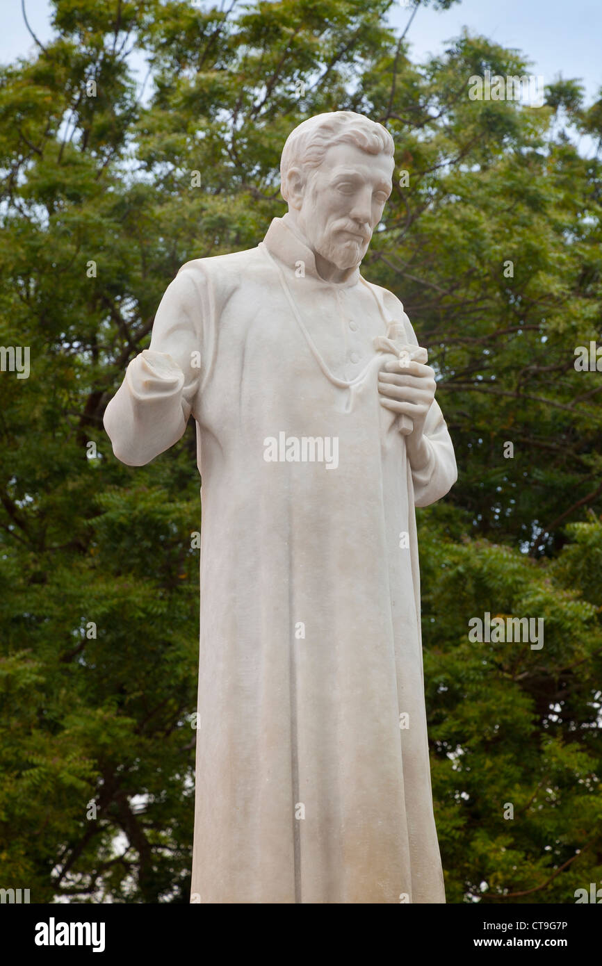 Statue von Saint-Paul, St Pauls Hill, Malacca, ursprünglich eine Siedlung der Seeleute (Orang Laut) Stockfoto