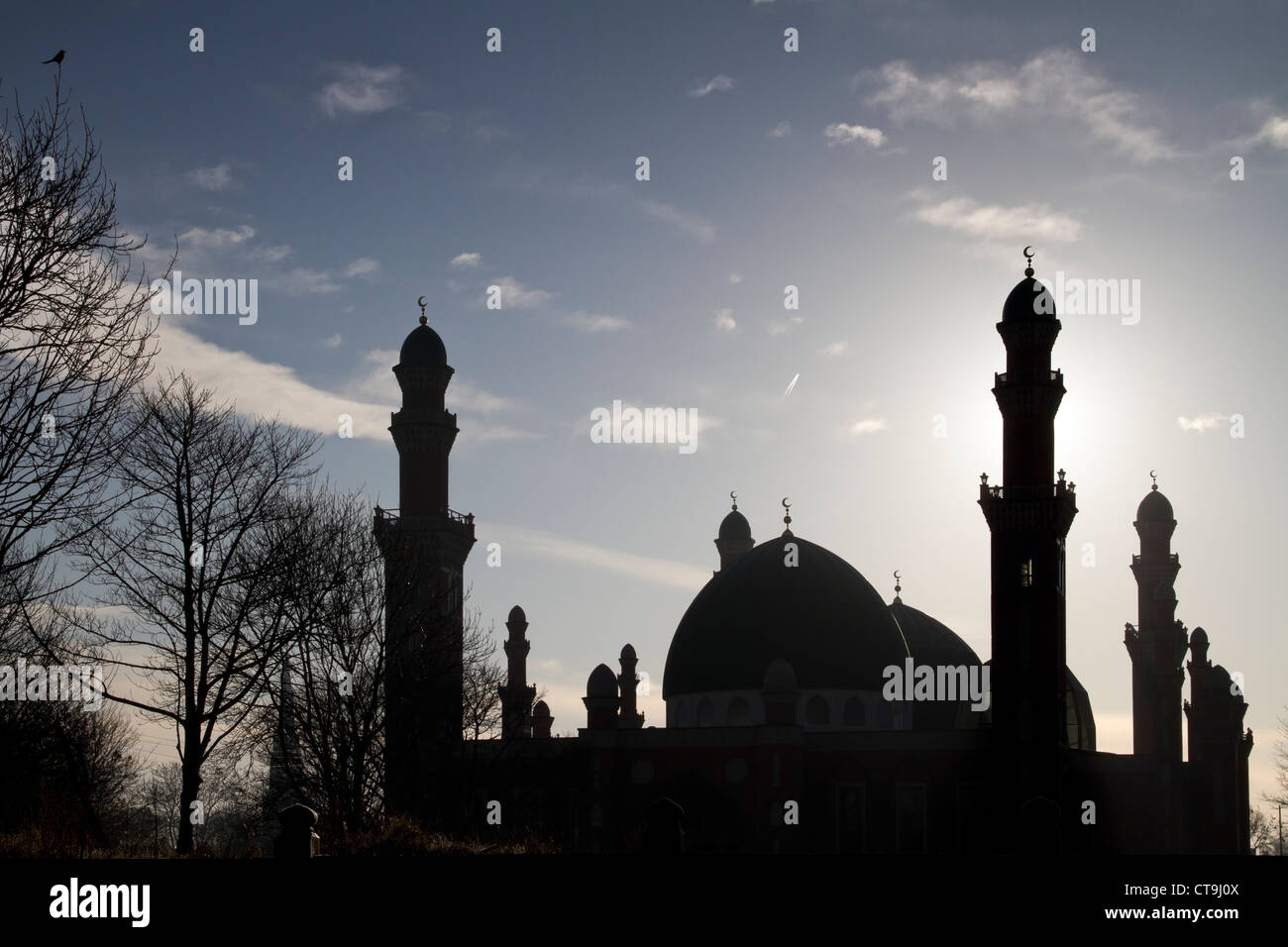 Suffa Tul Islam Zentralmoschee in Horton Park Avenue, Bradford. Stockfoto