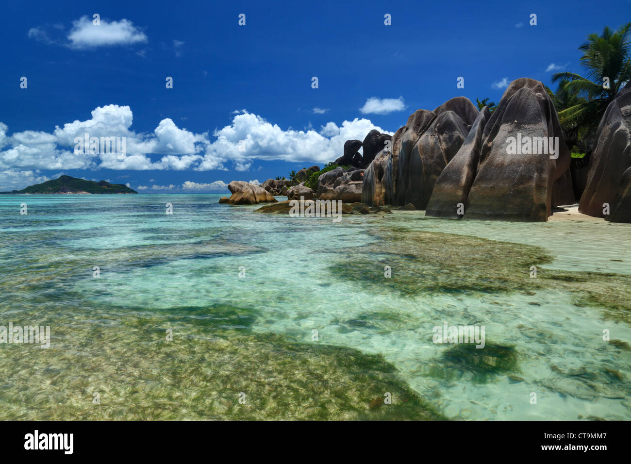 Anse Source d ' Argent, La Digue, Seychellen, Indischer Ozean auf La Digue auf den Seychellen Stockfoto