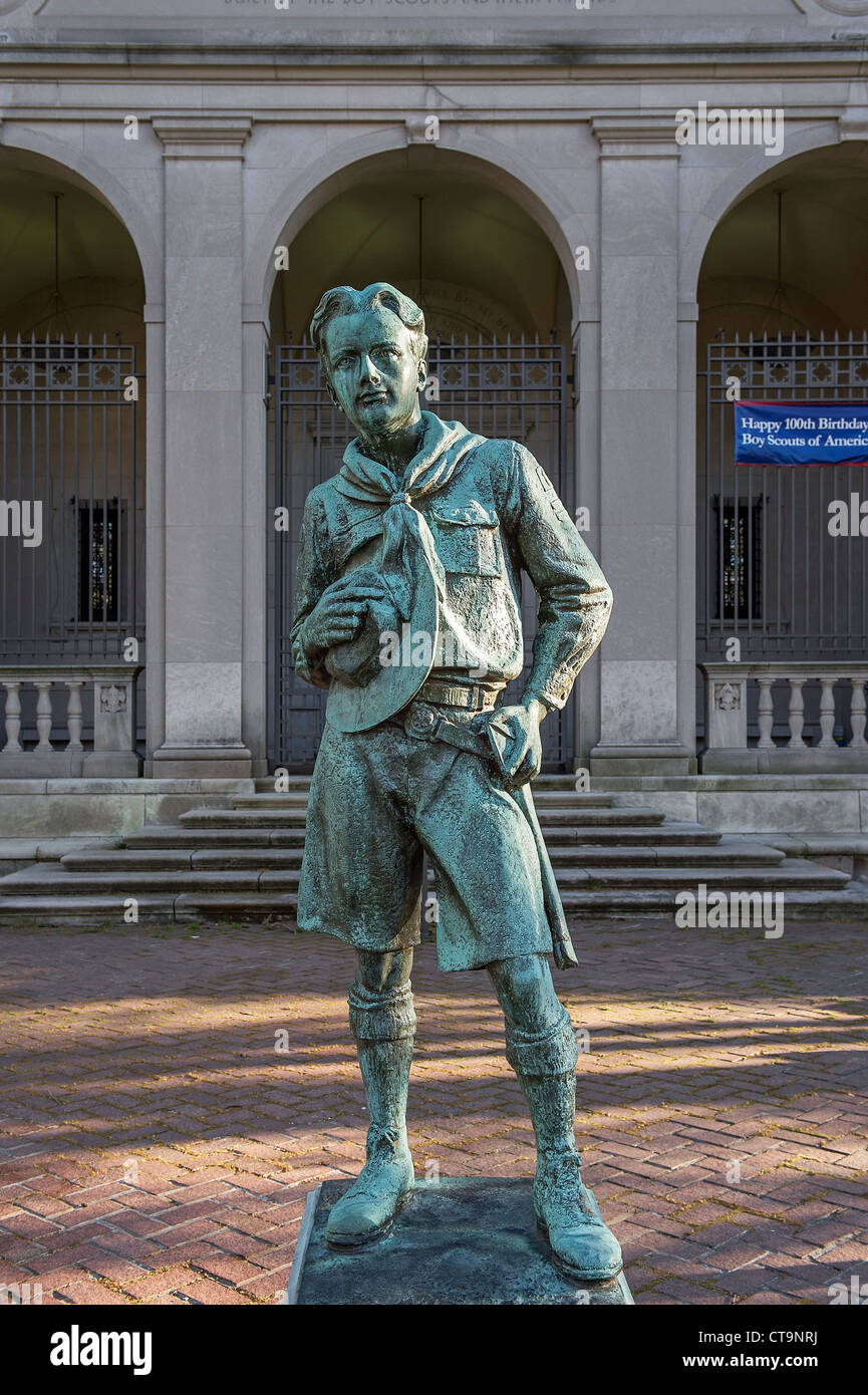 Die "ideale Scout", Skulptur von R. Tait McKenzie, Philadelphia, Pennsylvania, USA Stockfoto