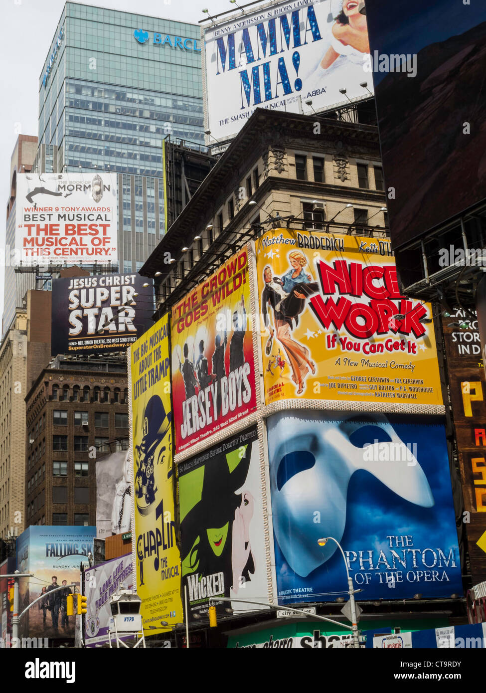 Times Square spielen Werbung, NYC Stockfoto