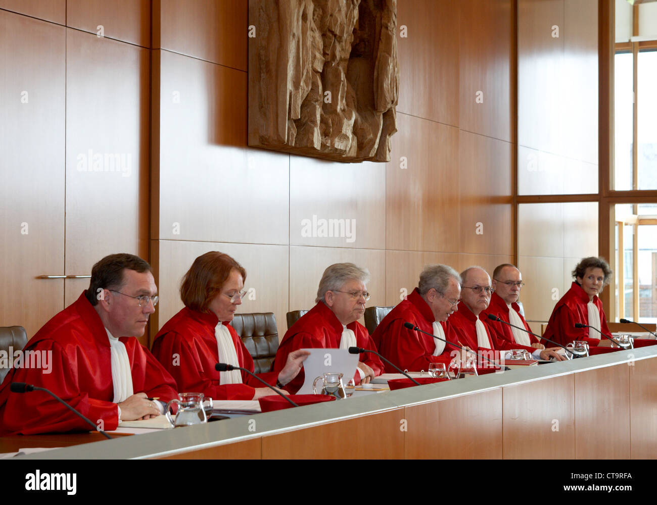 Karlsruhe - der zweite Senat des Bundesverfassungsgerichts Stockfoto