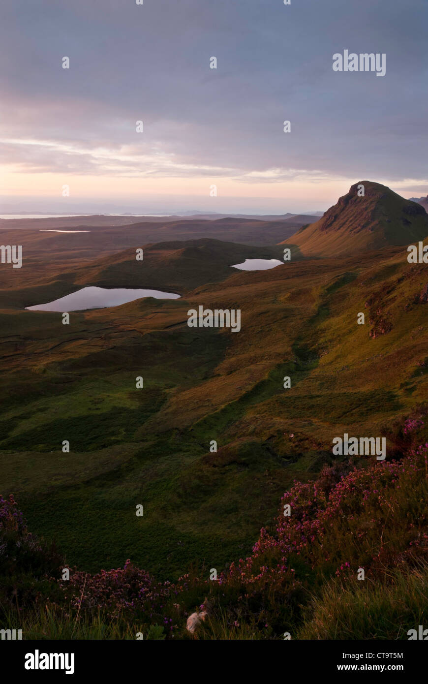 Sonnenaufgang auf der Trotternish Isle Of Skye Schottland, Vereinigtes Königreich Stockfoto