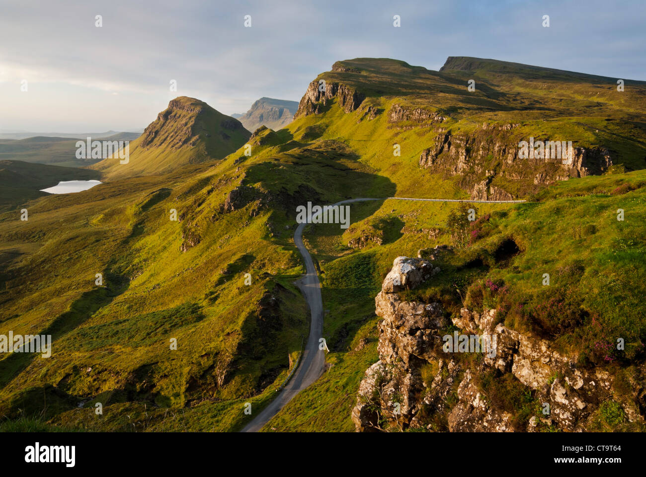 Am frühen Morgen an der Trotternish Isle Of Skye Scotland UK Stockfoto