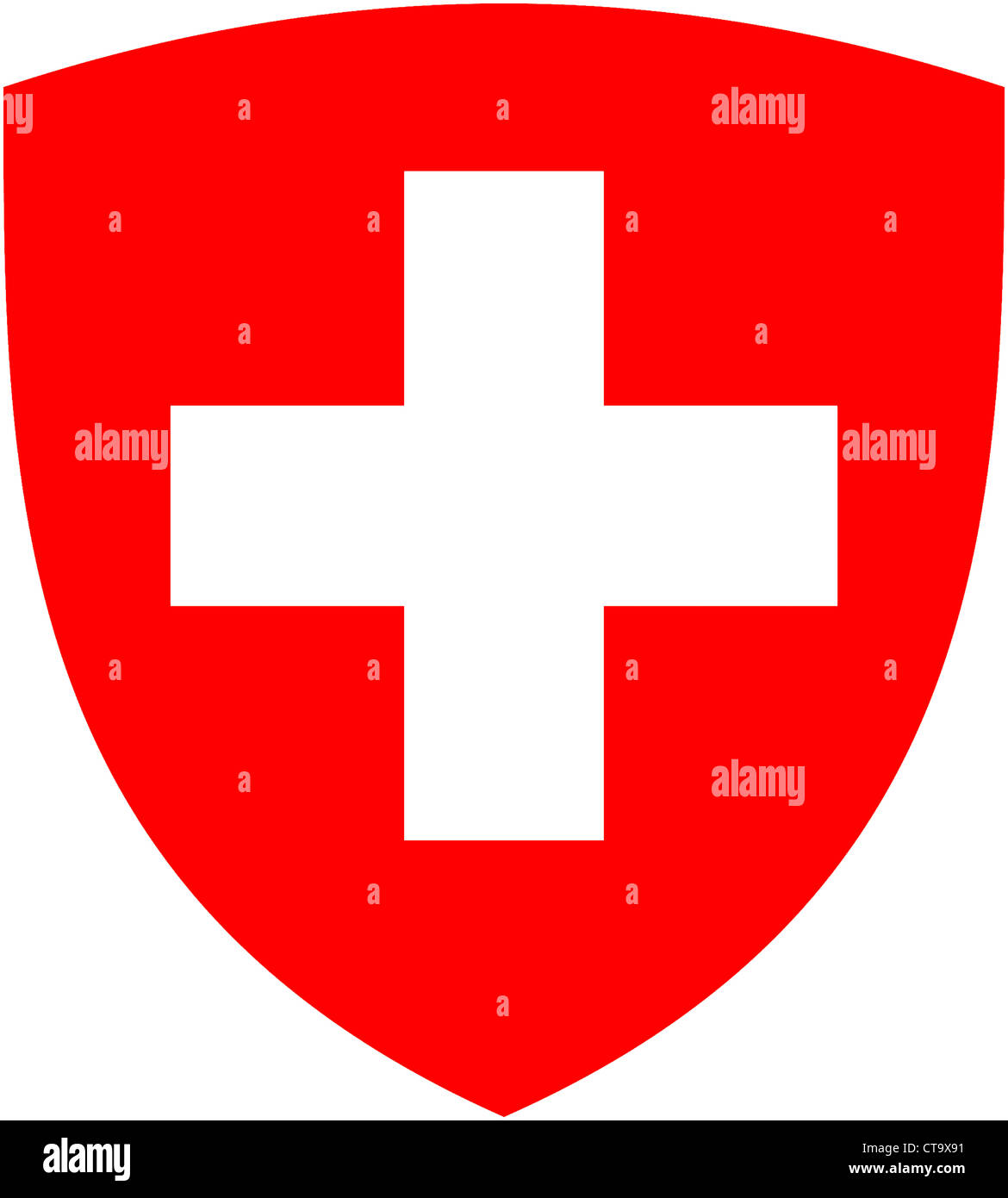 Staatswappen der Schweiz. Stockfoto