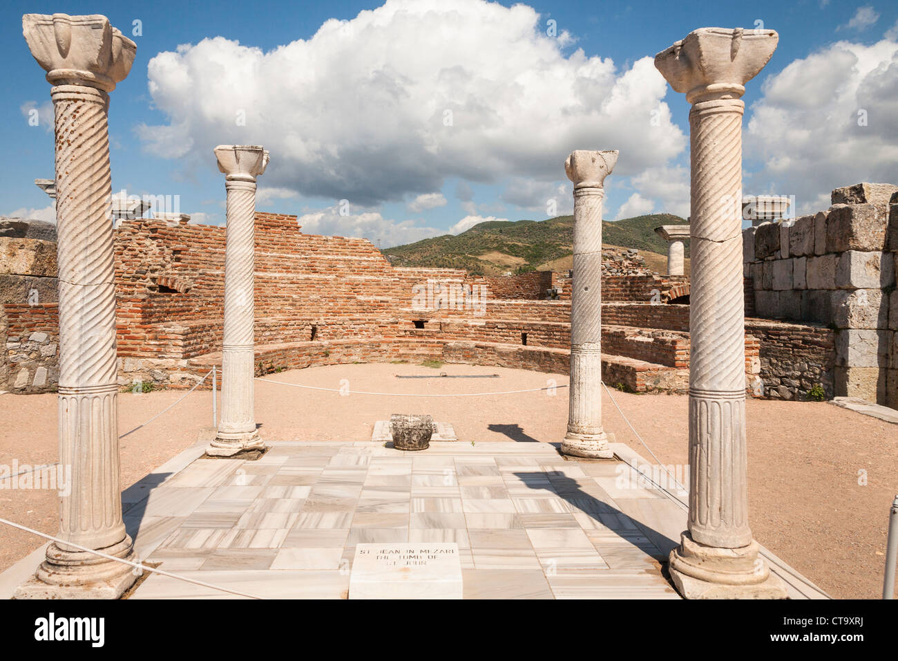 Saint John's Grab, Saint Johns Basilika, Selcuk, in der Nähe von Ephesus, Türkei Stockfoto