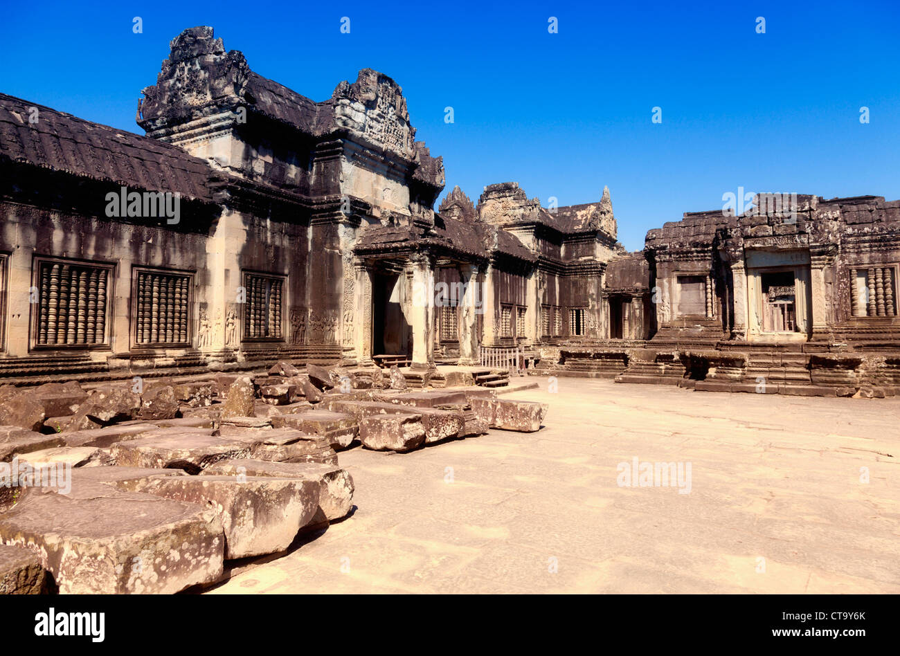 Inneren Terrassen von Angkor Wat, Kambodscha Stockfoto