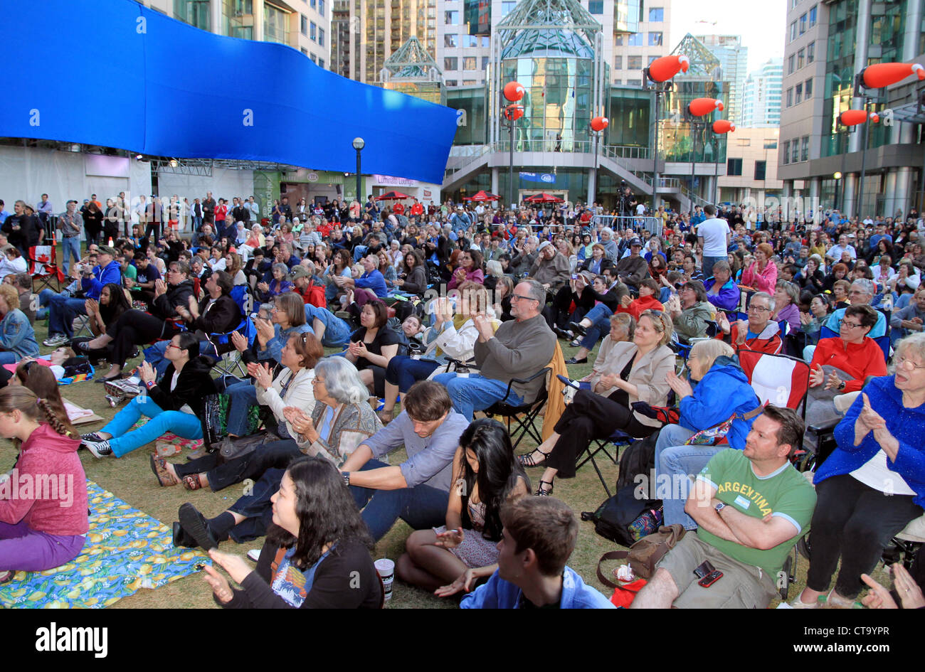 Ein Konzertabend in Downtown Toronto für das jährliche Luminato-Festival Stockfoto