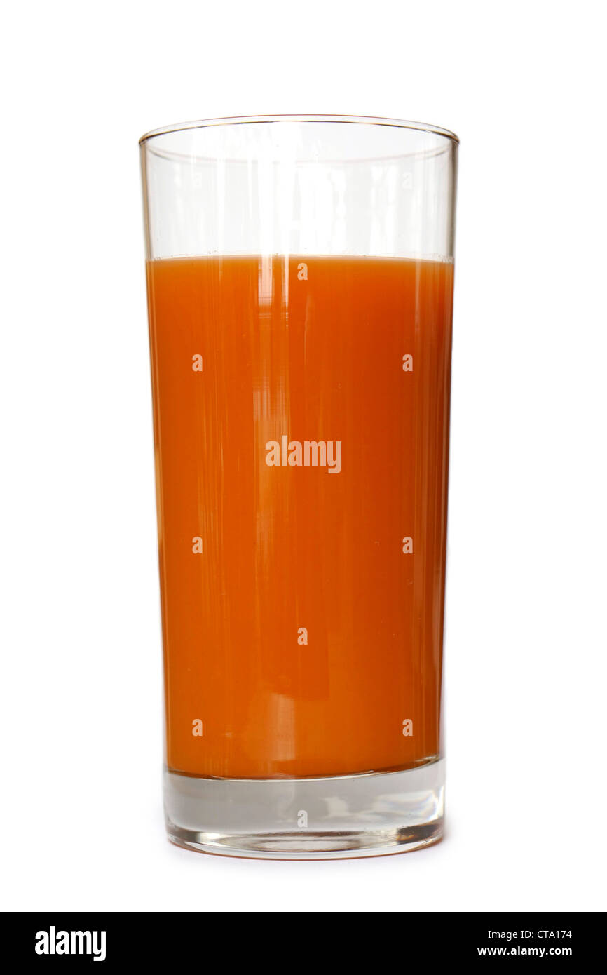 Glas Karottensaft Stockfoto