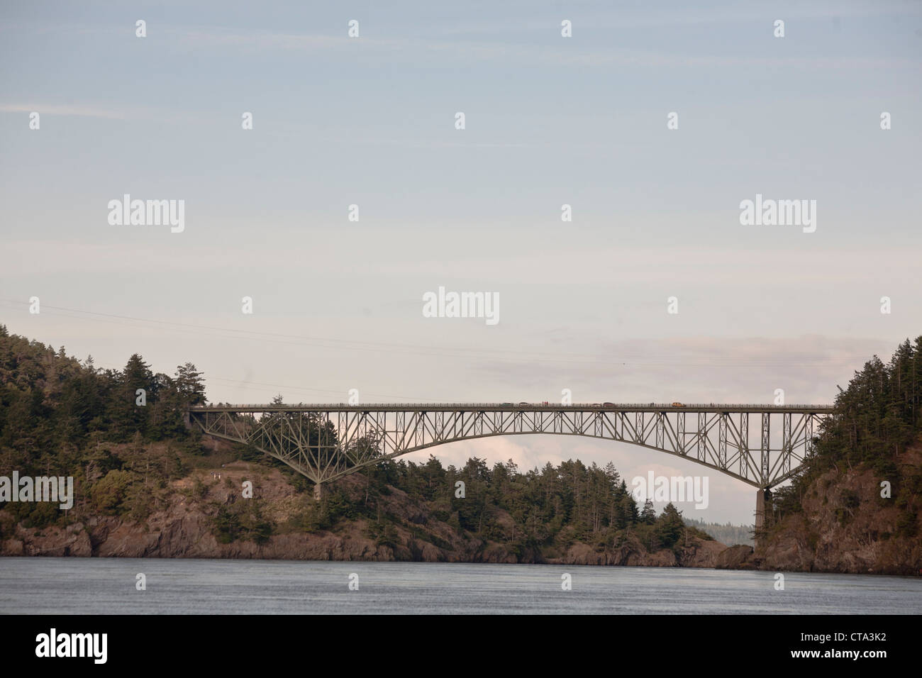 Eisernen Brücke Deception Pass State Park Washington State USA Stockfoto