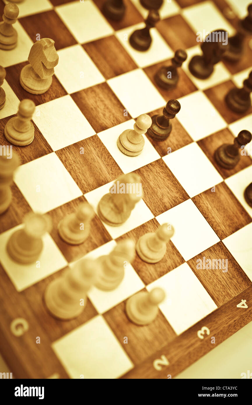 Schach-Spiel Stockfoto