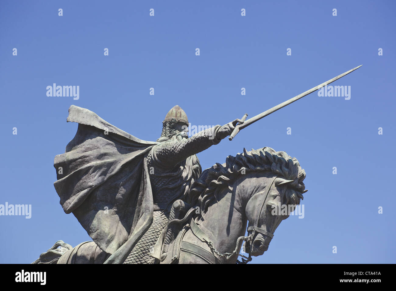 Ein Reiterstandbild von El Cid Stockfoto