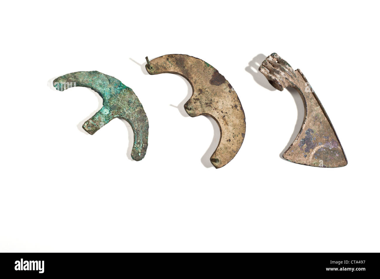Bronze Axeheads Frühbronzezeit 3. Jahrtausend v. Chr. Stockfoto