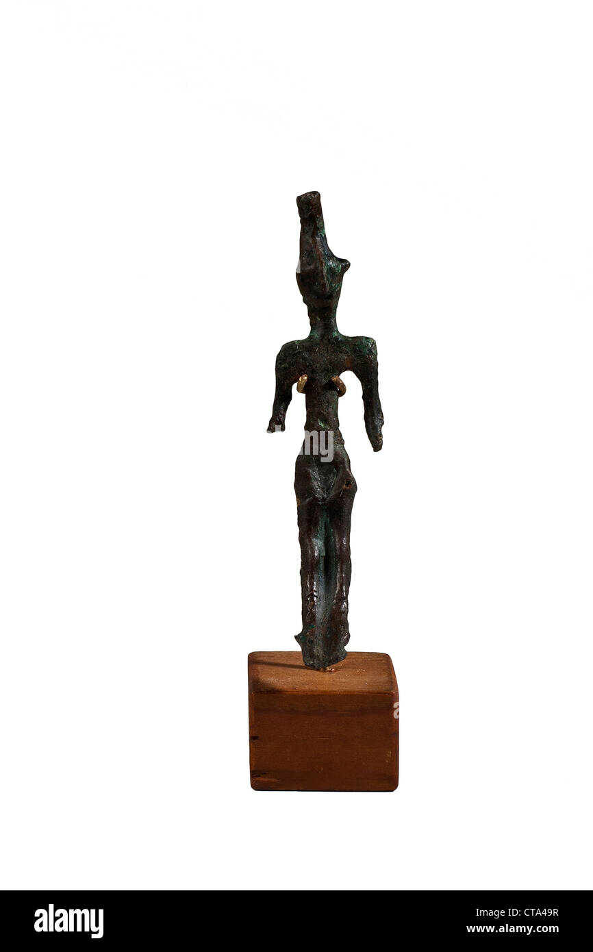 Canaanite Bronze Figur 2. Jahrtausend v. Chr. Stockfoto