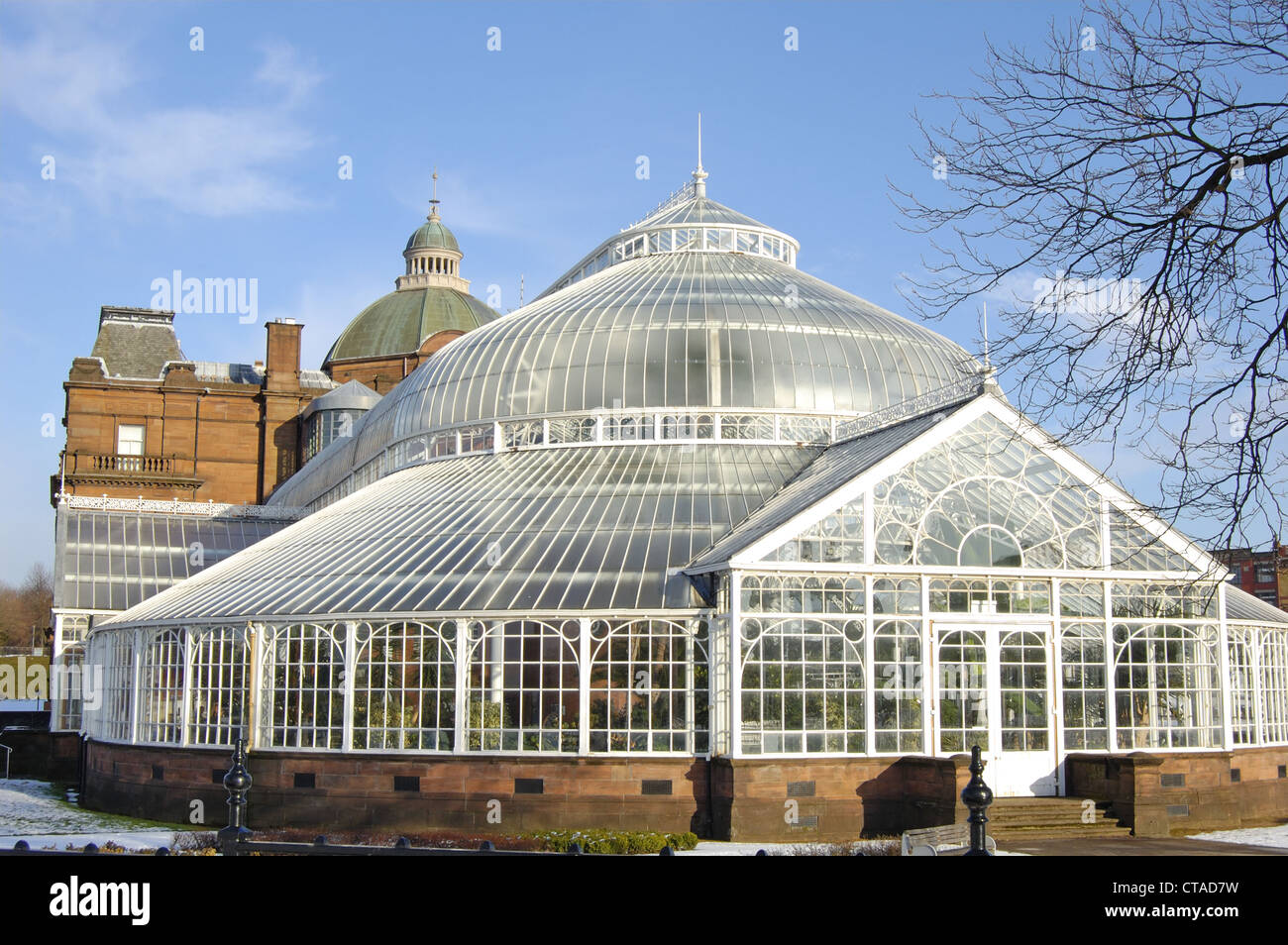 Volkspalast Museum und Wintergärten in Glasgow, grün, Schottland Stockfoto