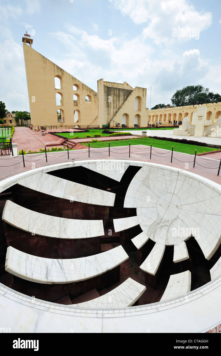 Observatorium Jantar Mantar, UNESCO World Heritage Site, Jaipur, Rajasthan, Indien Stockfoto